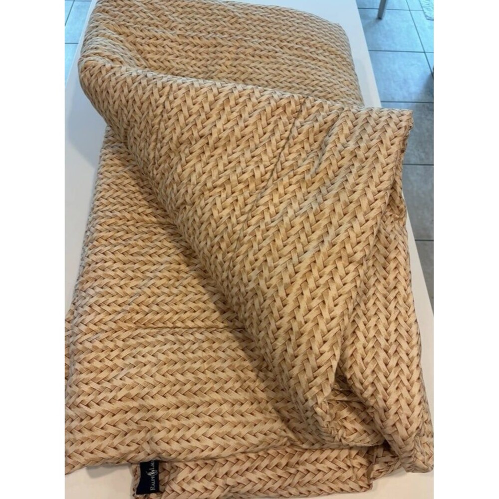 Vintage Ralph Lauren Bedding Desert Plains Wicker Twin Comforter Wicker Bamboo